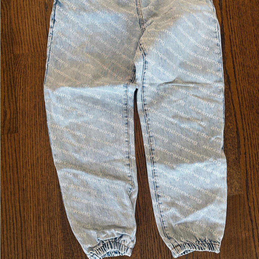 Alexander Wang Denim Blue Logo Joggers
